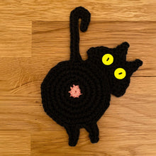 Laden Sie das Bild in den Galerie-Viewer, Süßer Katzenarsch Strickuntersetzer