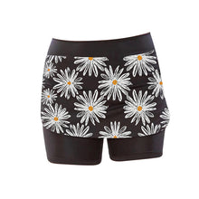Laden Sie das Bild in den Galerie-Viewer, Mittelhohe Jogginghose mit Gänseblümchen-Print für Damen mit Seitentaschen