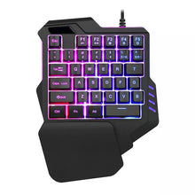 Laden Sie das Bild in den Galerie-Viewer, Einhändige farbenfrohe Gaming-Tastatur und -Maus