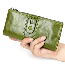 Laden Sie das Bild in den Galerie-Viewer, Multifunktionale Lange Geldbörse aus Leder