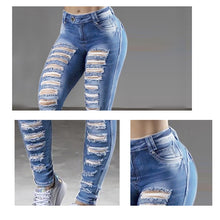Laden Sie das Bild in den Galerie-Viewer, Hohe Taille Jeans Für Damen