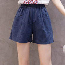 Laden Sie das Bild in den Galerie-Viewer, Lässige dünne Shorts mit hoher Taille für Damen