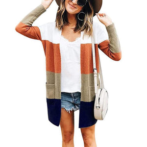 Kontrast-Strickjacke