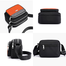 Laden Sie das Bild in den Galerie-Viewer, Kontrastierende lässige leichte wasserdichte Umhängetasche aus Nylon