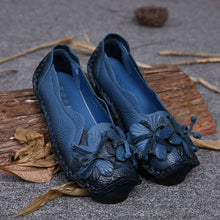 Laden Sie das Bild in den Galerie-Viewer, Blumen-Lederschuhe aus PU-Leder im ethnischen Stil