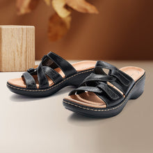 Laden Sie das Bild in den Galerie-Viewer, Damen Sandalen mit Kreuzklettverschluss