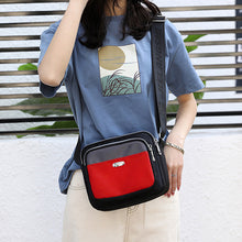 Laden Sie das Bild in den Galerie-Viewer, Kontrastierende lässige leichte wasserdichte Umhängetasche aus Nylon