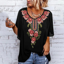 Laden Sie das Bild in den Galerie-Viewer, Trendiges T-Shirt Mit Ethno-Print