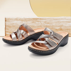 Damen Sandalen mit Kreuzklettverschluss