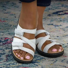 Laden Sie das Bild in den Galerie-Viewer, Damen Sandalen mit Kreuzklettverschluss