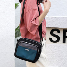 Laden Sie das Bild in den Galerie-Viewer, Kontrastierende lässige leichte wasserdichte Umhängetasche aus Nylon