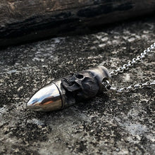 Laden Sie das Bild in den Galerie-Viewer, Heiliges Kreuz Bullet Totenkopf Halskette