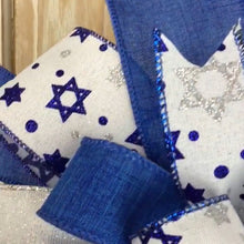 Laden Sie das Bild in den Galerie-Viewer, Blauer und weißer Kranz