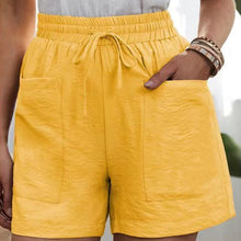 Laden Sie das Bild in den Galerie-Viewer, Einfarbige kurze Damenhose mit zwei Taschen