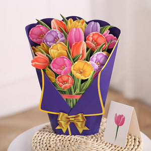 3D-Pop-Up-Blumenstrauß-Grußkarte