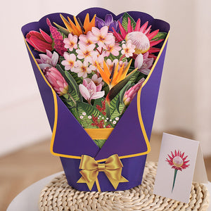 3D-Pop-Up-Blumenstrauß-Grußkarte