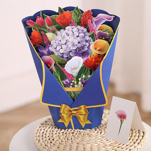 3D-Pop-Up-Blumenstrauß-Grußkarte