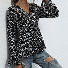 Laden Sie das Bild in den Galerie-Viewer, Gepunktetes Langärmliges Damenhemd