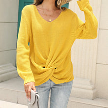 Laden Sie das Bild in den Galerie-Viewer, Geknoteter Strickpullover für Damen