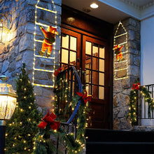Laden Sie das Bild in den Galerie-Viewer, Weihnachtsleiter Dekoration Lichter mit Weihnachtsmann