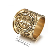 Laden Sie das Bild in den Galerie-Viewer, Personalisierter Exorzismus-Ring Aus Edelstahl