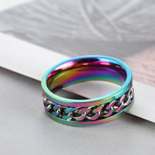 Laden Sie das Bild in den Galerie-Viewer, Drehbarer Kettenring aus Titanstahl für Herren