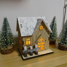 Laden Sie das Bild in den Galerie-Viewer, Weihnachtsdekoration LED Leuchtendes Blockhaus