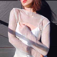 Laden Sie das Bild in den Galerie-Viewer, Französischer Netz-Sonnenschal mit Diamanten