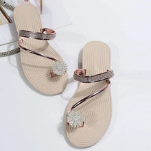 Laden Sie das Bild in den Galerie-Viewer, Sommer glänzende Strass Sandalen
