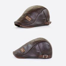 Laden Sie das Bild in den Galerie-Viewer, Neue trendige Baskenmütze aus Leder