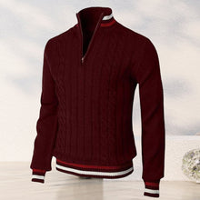 Laden Sie das Bild in den Galerie-Viewer, Farbe-Block-Rollkragenpullover mit Reißverschluss