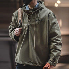 Laden Sie das Bild in den Galerie-Viewer, Vintage-Hoodie mit Schnüren
