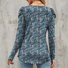Laden Sie das Bild in den Galerie-Viewer, Bedrucktes Rundhals-T-Shirt mit schmaler Taille