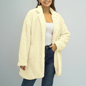 Doppelseitige Plüschjacke