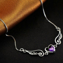 Laden Sie das Bild in den Galerie-Viewer, Engelsflügel Herz Halskette