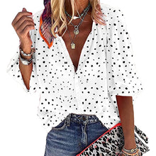 Laden Sie das Bild in den Galerie-Viewer, Lässige Tupfen-Bluse Aus Chiffon