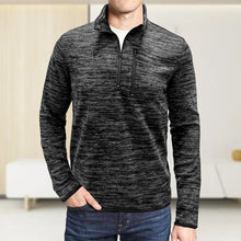 Laden Sie das Bild in den Galerie-Viewer, Herren-Sweatshirt mit halbem Reißverschluss und Stehkragen