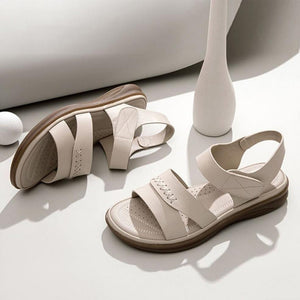 Damen Bequeme Sandalen mit Klettverschluss