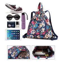 Laden Sie das Bild in den Galerie-Viewer, Faltbarer Bedruckter Nylonrucksack mit Kordelzug