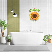 Laden Sie das Bild in den Galerie-Viewer, Vintage Metall Sonnenblume Willkommensschild Dekoration
