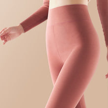 Laden Sie das Bild in den Galerie-Viewer, Thermohose mit beidseitiges Schleifenfleece und hoher Taille