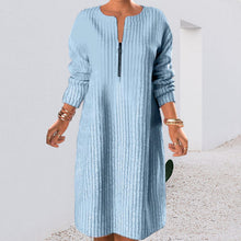 Laden Sie das Bild in den Galerie-Viewer, Einfarbiges Kleid mit Reißverschluss