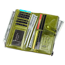 Laden Sie das Bild in den Galerie-Viewer, Multifunktionale Lange Geldbörse aus Leder