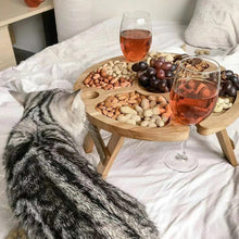 Laden Sie das Bild in den Galerie-Viewer, Klappbares Weinregal Aus Holz Für Den Außenbereich