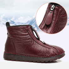 Laden Sie das Bild in den Galerie-Viewer, Damen weichem Leder Winter Warme Schuhe