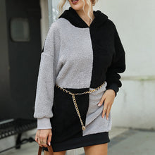 Laden Sie das Bild in den Galerie-Viewer, Damen Langer Langärmeliger Lockerer Plüsch-Kapuzenpullover