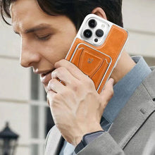 Laden Sie das Bild in den Galerie-Viewer, Luxuriöse magnetische Handytasche aus Leder