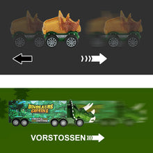 Laden Sie das Bild in den Galerie-Viewer, Kinder Dinosaurier Transport Spielzeug Lagerwagen
