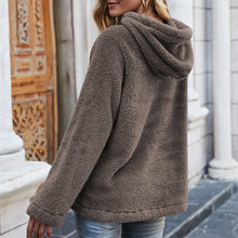 Laden Sie das Bild in den Galerie-Viewer, Einfarbiges Verdicktes Kapuzen-Sweatshirt