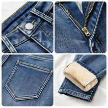 Laden Sie das Bild in den Galerie-Viewer, Verdickte Elastische Fleecejeans für Damen